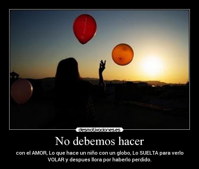 No debemos hacer - 