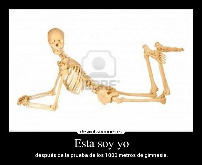 Esta soy yo - después de la prueba de los 1000 metros de gimnasia.