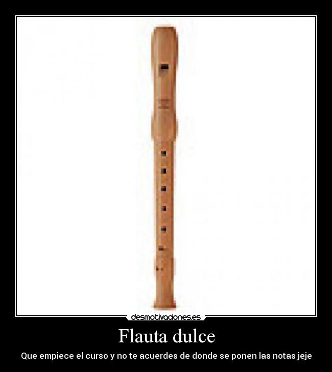 Flauta dulce - Que empiece el curso y no te acuerdes de donde se ponen las notas jeje