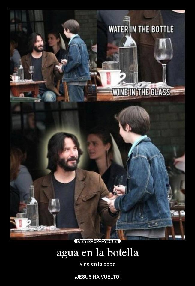 agua en la botella -