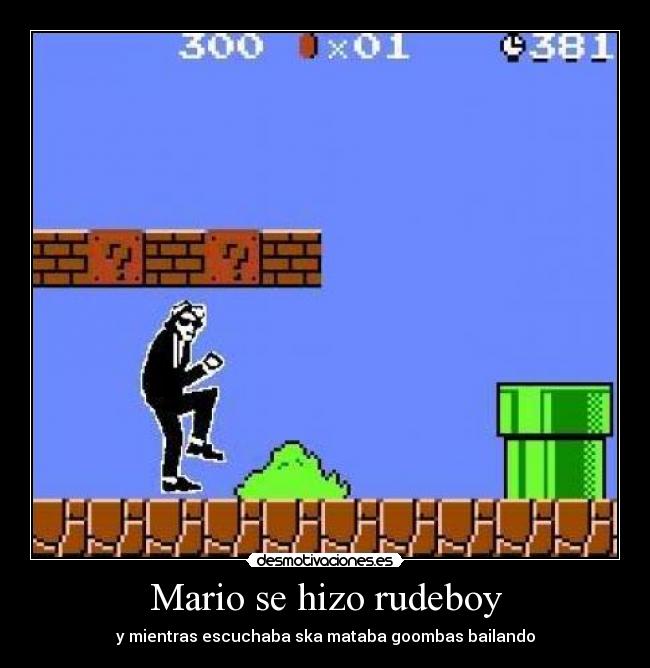 Mario se hizo rudeboy - y mientras escuchaba ska mataba goombas bailando
