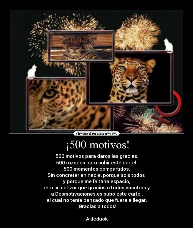 ¡500 motivos! -