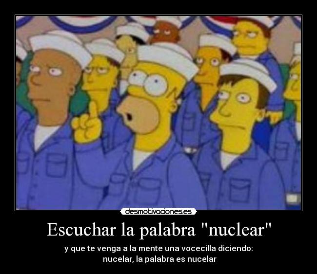 Escuchar la palabra nuclear - y que te venga a la mente una vocecilla diciendo:
nucelar, la palabra es nucelar
