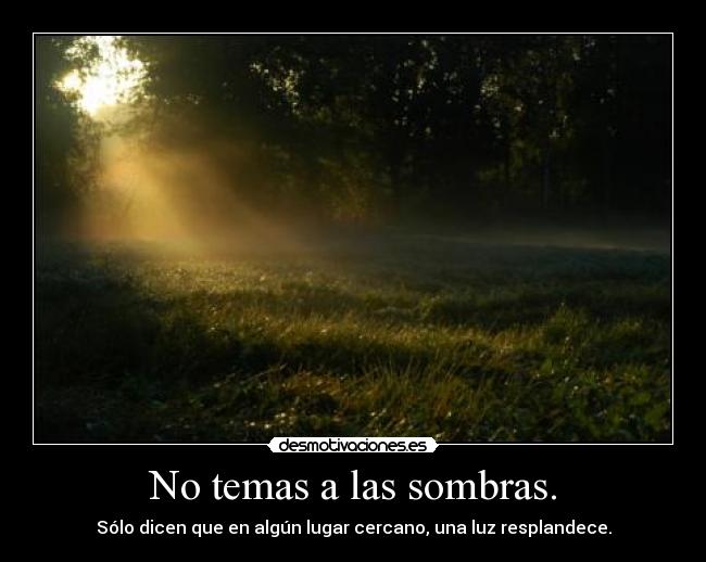 No temas a las sombras. - 