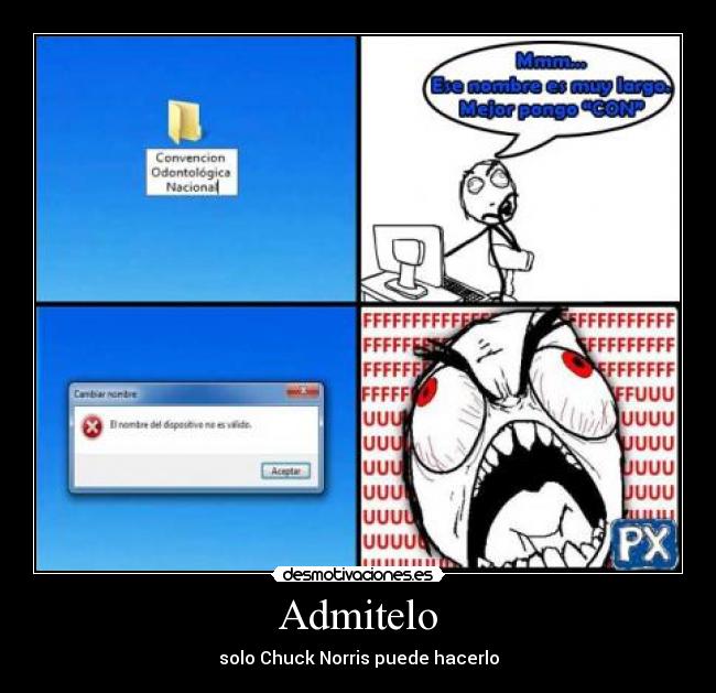 Admitelo - solo Chuck Norris puede hacerlo