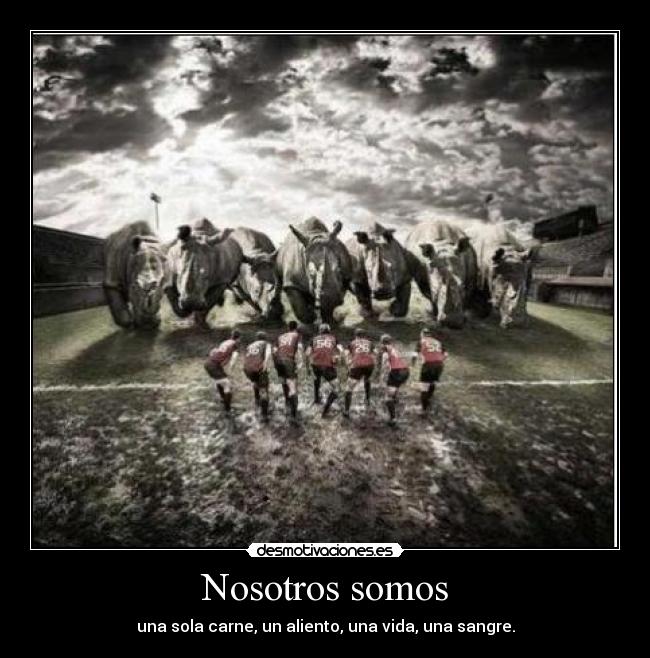 Nosotros somos - una sola carne, un aliento, una vida, una sangre.