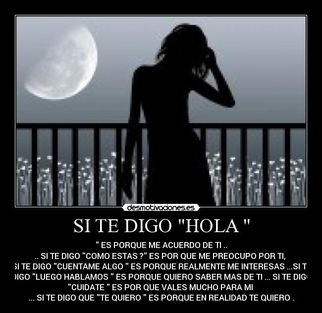 SI TE DIGO HOLA  - 