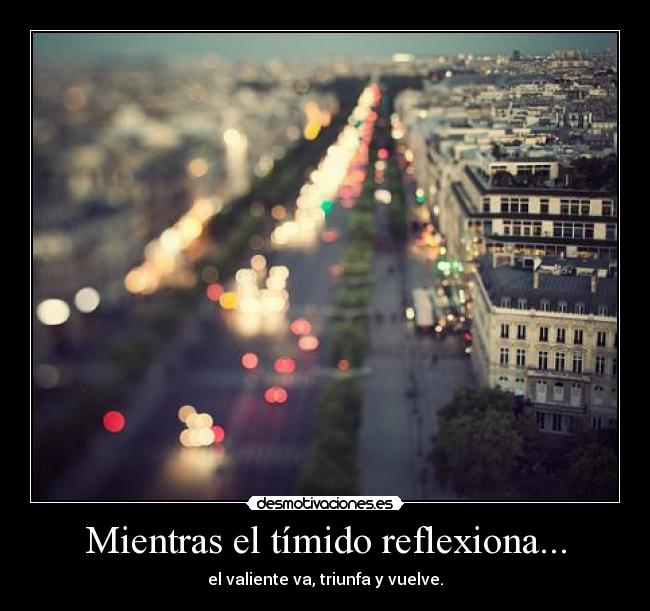Mientras el tímido reflexiona... -