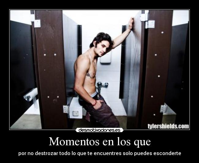 Momentos en los que - por no destrozar todo lo que te encuentres solo puedes esconderte