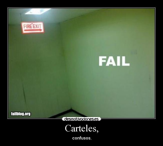 Carteles, - confusos.