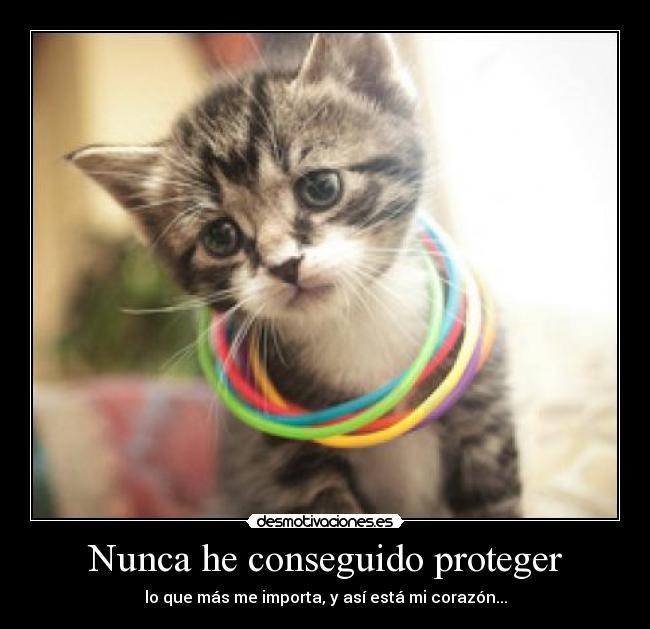 Nunca he conseguido proteger -