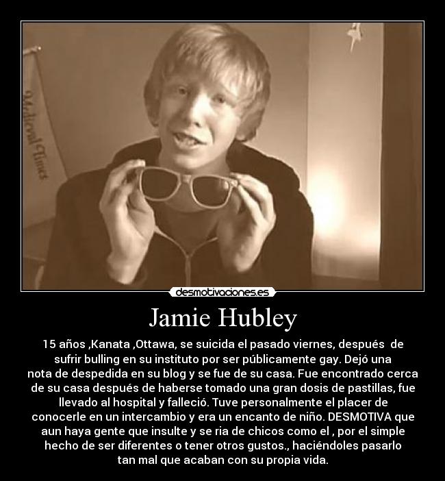 carteles jamie hubley suicidio desmotivaciones