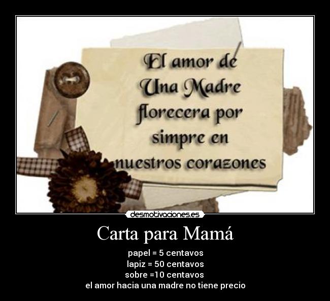 Carta para Mamá -
