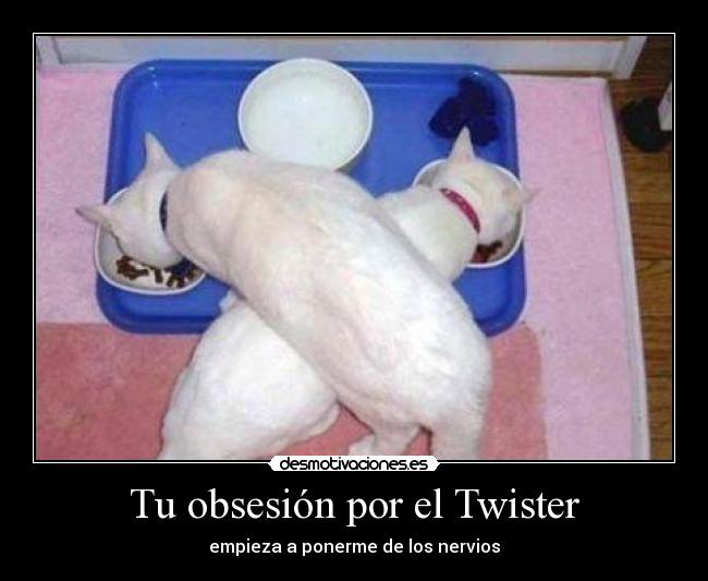 Tu obsesión por el Twister - empieza a ponerme de los nervios