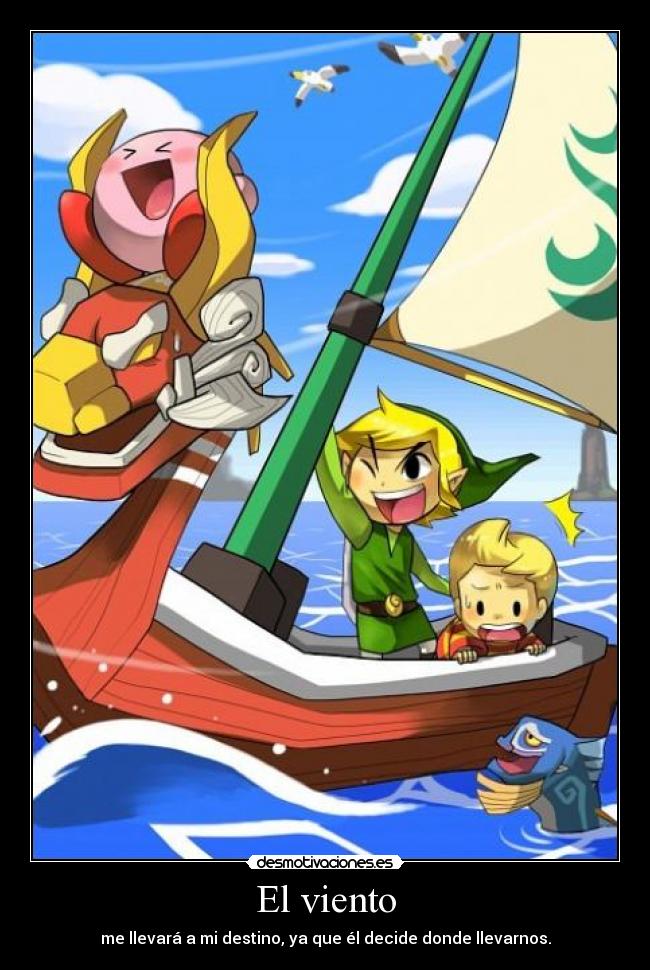carteles link thelegendofzelda viento desmotivaciones