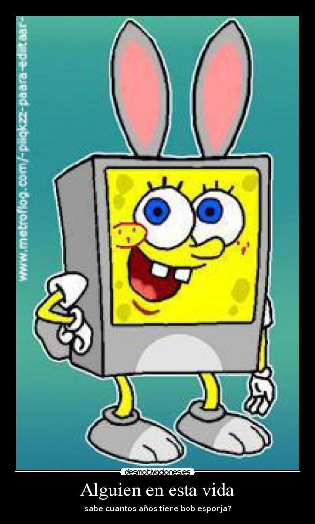 Alguien en esta vida - sabe cuantos años tiene bob esponja?