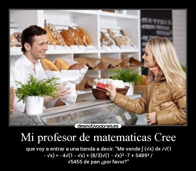 Mi profesor de matematicas Cree - 