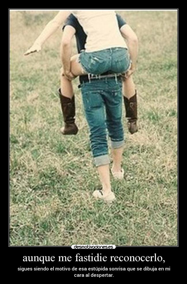 aunque me fastidie reconocerlo, - 