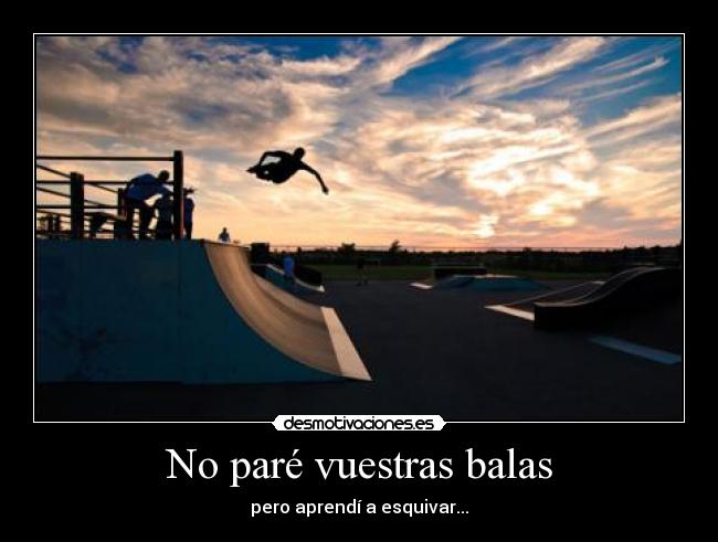 No paré vuestras balas -