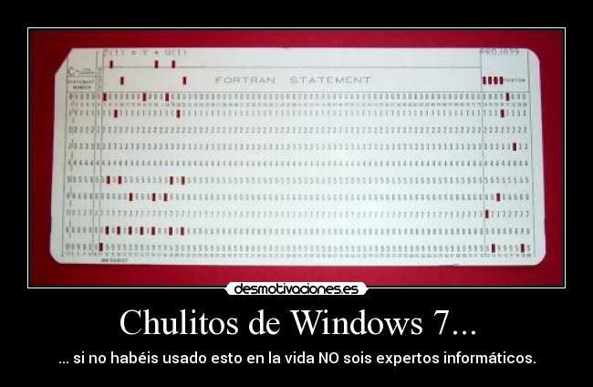 Chulitos de Windows 7... - ... si no habéis usado esto en la vida NO sois expertos informáticos.