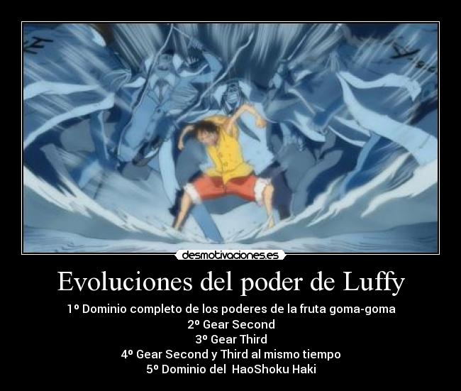 carteles luffy one piece gear second third haoshoku haki desmotivaciones