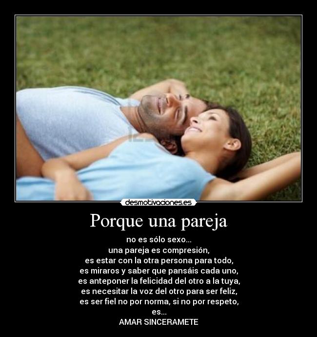 Porque una pareja -