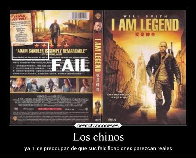 Los chinos - ya ni se preocupan de que sus falsificaciones parezcan reales