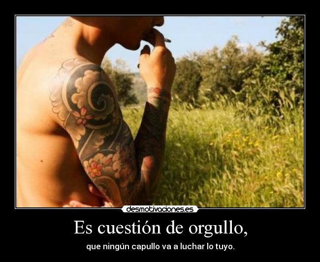 Es cuestión de orgullo, - 