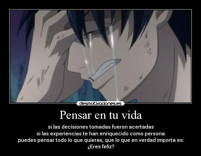 Pensar en tu vida - 