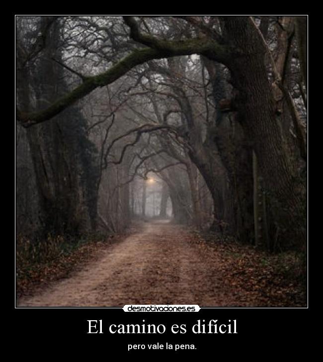 El camino es difícil - pero vale la pena.
