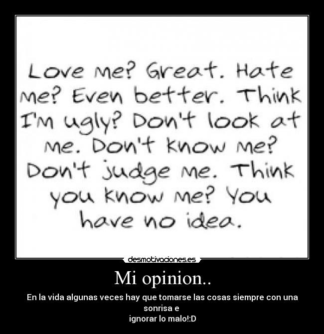 Mi opinion.. - 