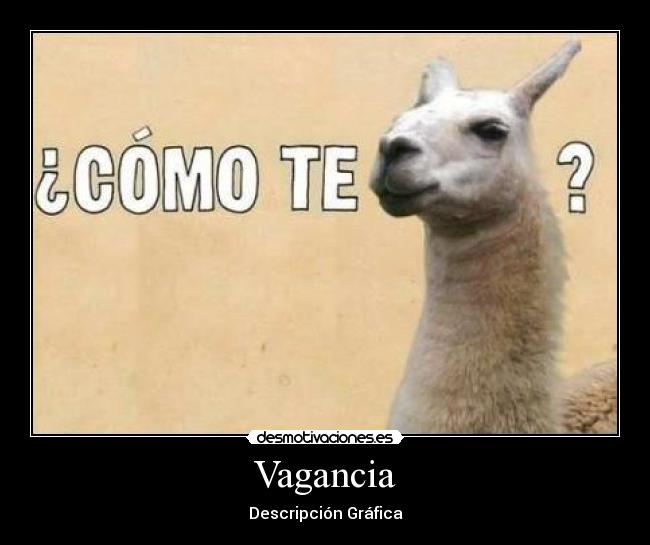 Vagancia - Descripción Gráfica