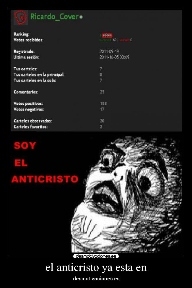el anticristo ya esta en - 