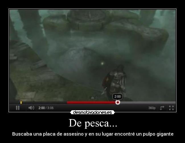 De pesca... - Buscaba una placa de assesino y en su lugar encontré un pulpo gigante