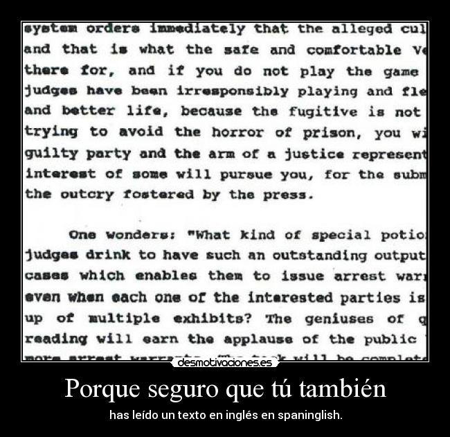 Porque seguro que tú también -