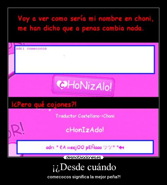 ¡¿Desde cuándo - comecocos significa la mejor peña?!