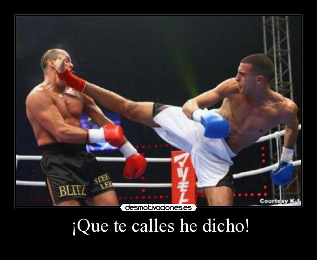 ¡Que te calles he dicho! -
