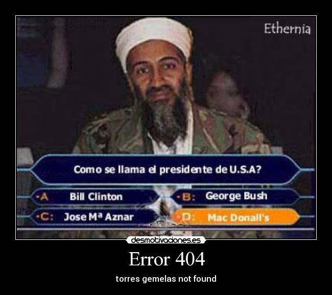 Error 404 - torres gemelas not found