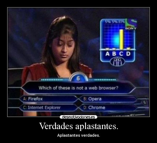 Verdades aplastantes. -