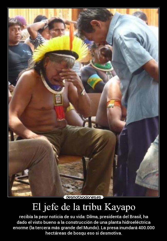El jefe de la tribu Kayapo -