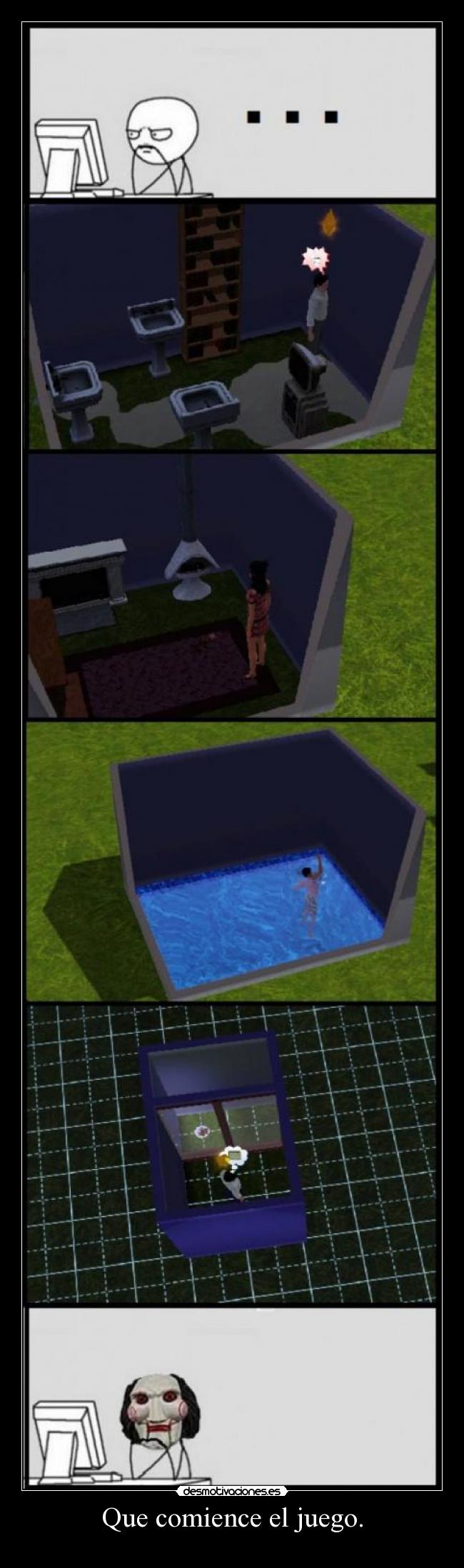 carteles sims saw desmotivaciones