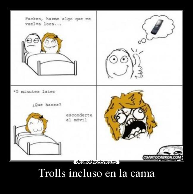 Trolls incluso en la cama -