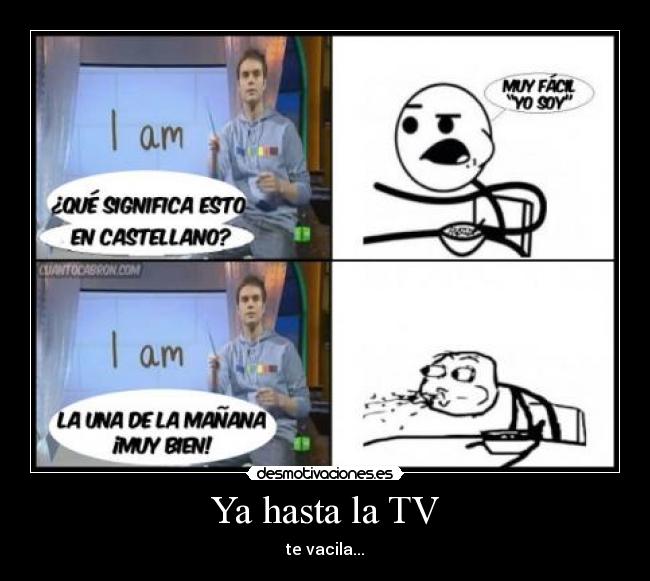 Ya hasta la TV -