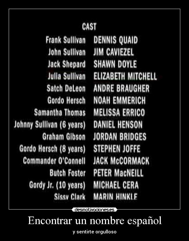 Encontrar un nombre español - y sentirte orgulloso