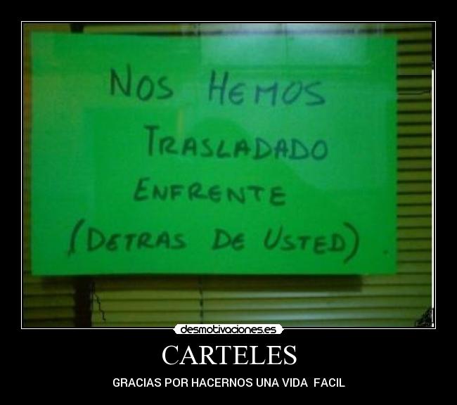 CARTELES - GRACIAS POR HACERNOS UNA VIDA FACIL
