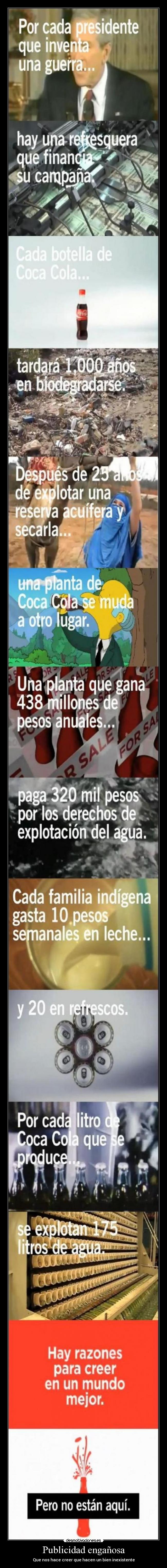 Publicidad engañosa - Que nos hace creer que hacen un bien inexistente