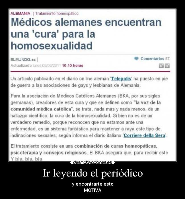 Ir leyendo el periódico - y encontrarte esto
MOTIVA