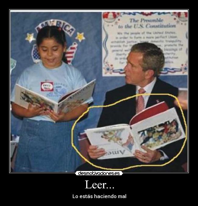 Leer... - Lo estás haciendo mal