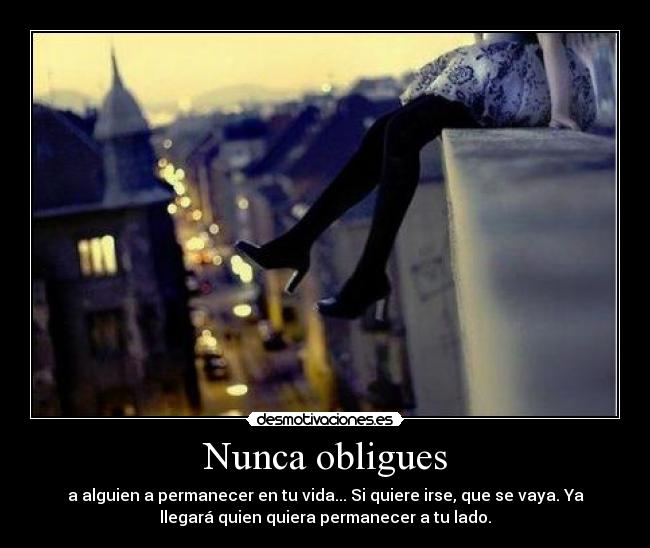 carteles nunca obligues desmotivaciones