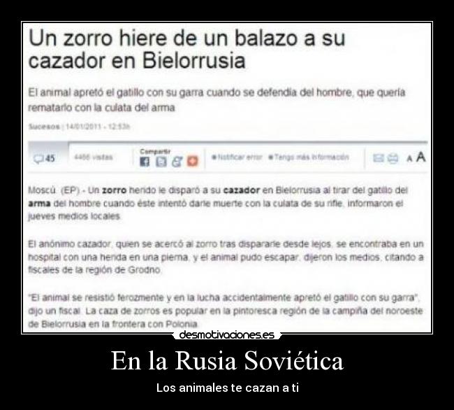 En la Rusia Soviética - Los animales te cazan a ti